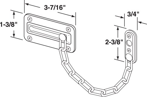 Chain Door Lock-Brass Plated 2