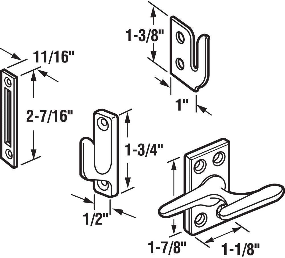 Casement Fastener-Brass Plated