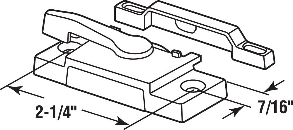 Sash Lock Diecast Construction-White Painted 2