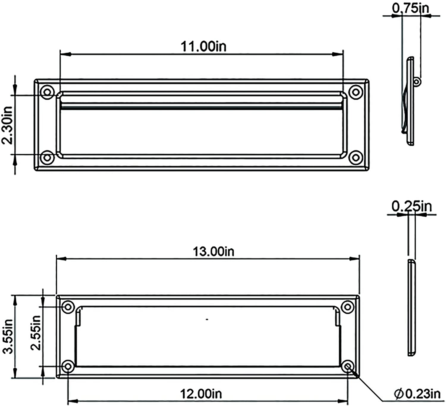 Mail Slot-Nickel Plated 2