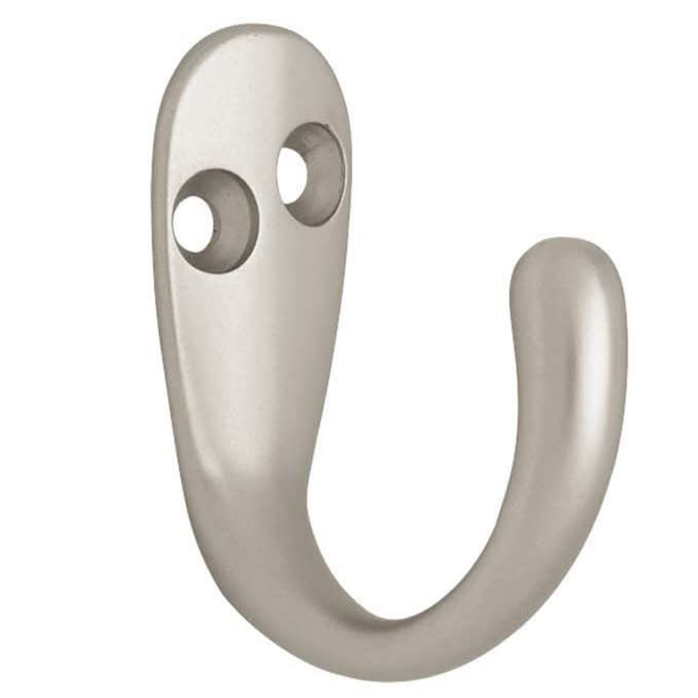 Single Prong Robe Hook-Satin Nickel