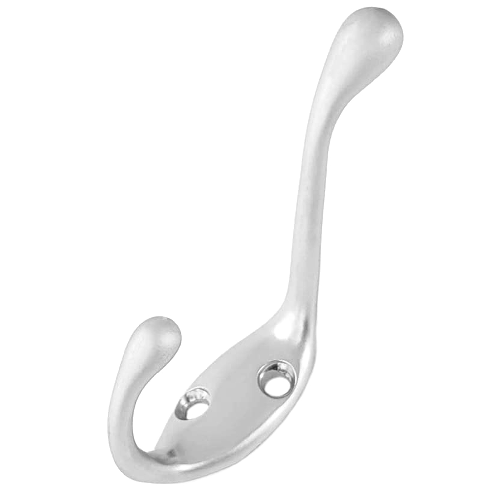 Dual Coat Hook-Matte Chrome